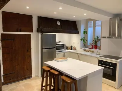 Cuisine ou kitchenette dans l'établissement L Entre deux choses