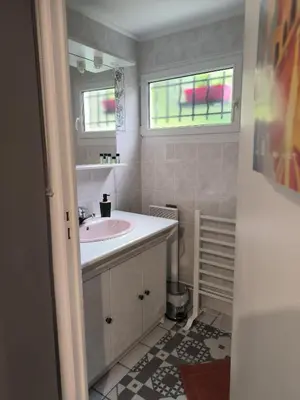 Salle de bains dans l'établissement Gîte de la Mardelle