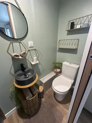 Salle de bains dans l'établissement Joli studio cosy indépendant
