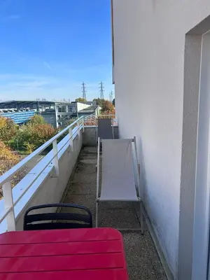 Balcon ou terrasse dans l'établissement Studio CERGY 5 min de la Gare et place parking