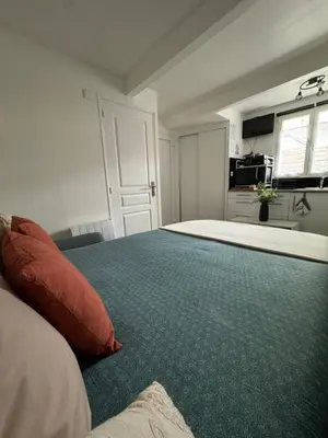Cuisine ou kitchenette dans l'établissement Studio avec mezzanine Paris 30 min Wi-Fi rapide