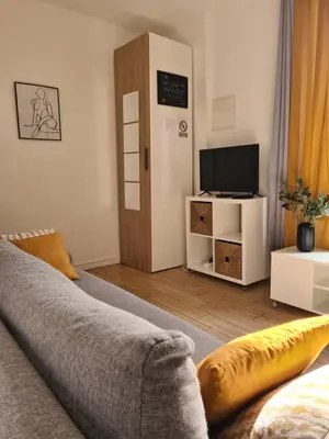 Télévision ou salle de divertissement dans l'établissement Joli 2 pièces, Paris 30 min, Wi-Fi rapide