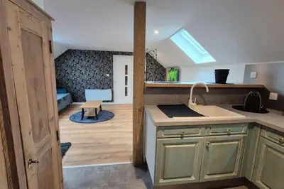 Cuisine ou kitchenette dans l'établissement Balnéo Nuits Douces Rouen