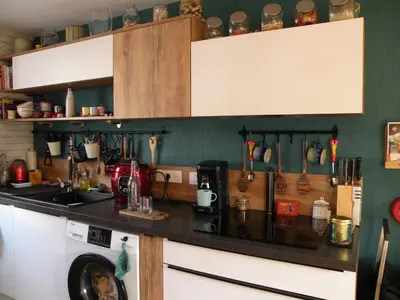 Cuisine ou kitchenette dans l'établissement Chambre cooconing salon avec canape convertible