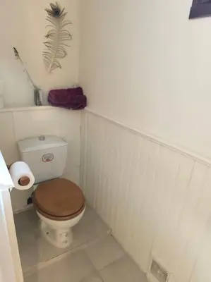Salle de bains dans l'établissement Chez Johns