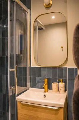 Salle de bains dans l'établissement Studio Majorelle