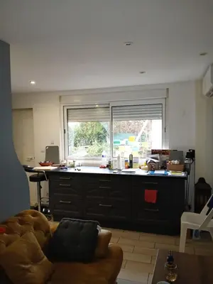 Coin salon dans l'établissement Chambre ou calme