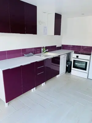 Cuisine ou kitchenette dans l'établissement Le Loft