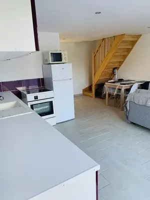 Cuisine ou kitchenette dans l'établissement Le Loft