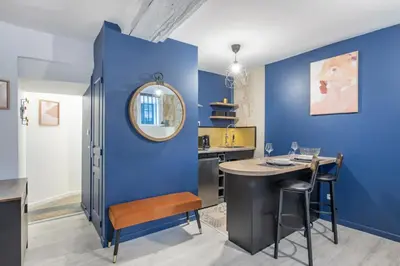 Cuisine ou kitchenette dans l'établissement Le spa du Donjon- Rouen Gare