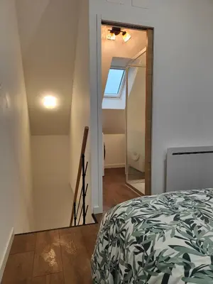Un ou plusieurs lits dans un hébergement de l'établissement Jungle Loft - 3 min Beauvais Airport - Parking privé - Arrivée autonome