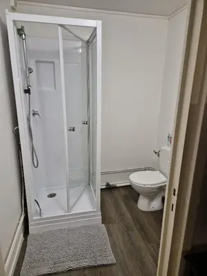 Salle de bains dans l'établissement Charmant studio proche de Rouen