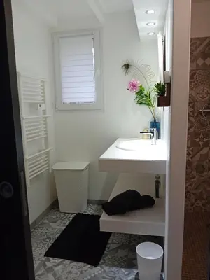 Salle de bains dans l'établissement Le Murmure de la petite Oasis