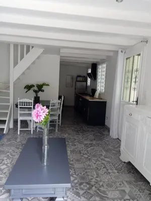 Cuisine ou kitchenette dans l'établissement Le Murmure de la petite Oasis