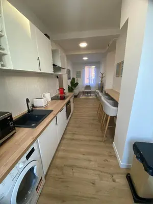 Cuisine ou kitchenette dans l'établissement Coeur de ville - Appartement 2 chambres