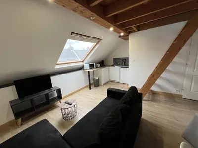 Coin salon dans l'établissement Amiens, sous les toits 4-6 pers