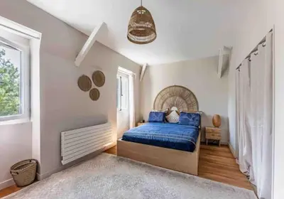 Un ou plusieurs lits dans un hébergement de l'établissement Serenity House - Maison 6 personnes - Villennes-sur-Seine