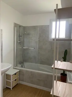 Salle de bains dans l'établissement Gîte la clé des champs