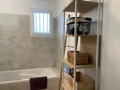 Salle de bains dans l'établissement Gîte la clé des champs