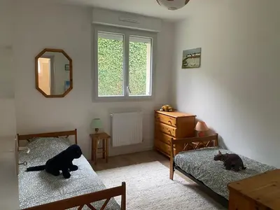 Un ou plusieurs lits dans un hébergement de l'établissement Gîte la clé des champs