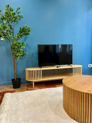 Télévision ou salle de divertissement dans l'établissement Le Bleuet de Rouen