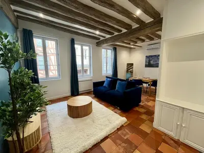 Coin salon dans l'établissement Le Bleuet de Rouen