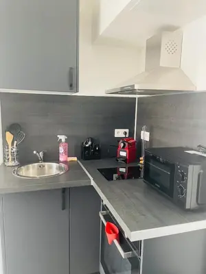 Cuisine ou kitchenette dans l'établissement Le Quai 2 Somme
