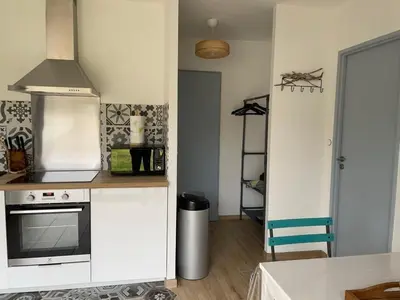 Cuisine ou kitchenette dans l'établissement gîte Le larris val