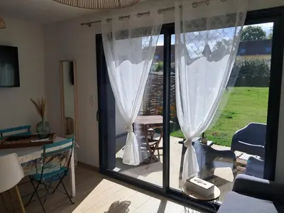 Coin salon dans l'établissement gîte Le larris val