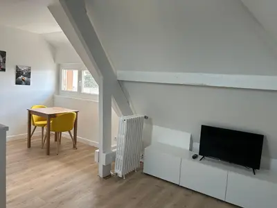 Télévision ou salle de divertissement dans l'établissement Appart hôtel Doumer