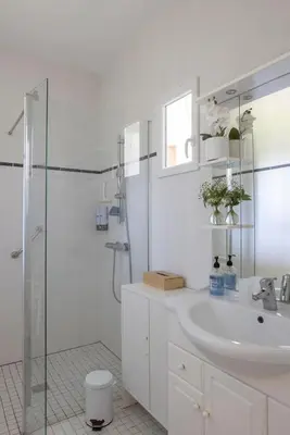 Salle de bains dans l'établissement Villa des glycines et Spa nordique à 1h30 de Paris