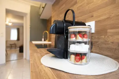 Cuisine ou kitchenette dans l'établissement L 'écrin Vert