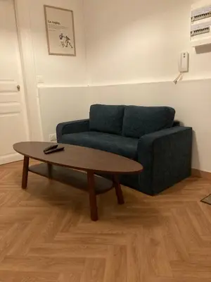 Coin salon dans l'établissement Appartement agréable et fonctionnel