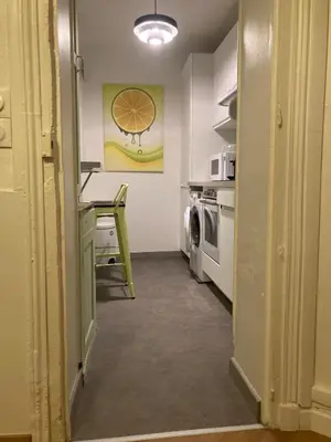 Cuisine ou kitchenette dans l'établissement Appartement agréable et fonctionnel
