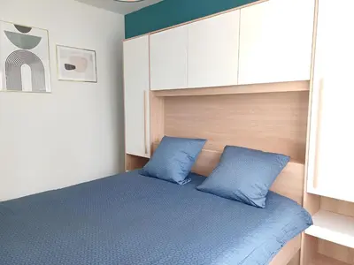 Un ou plusieurs lits dans un hébergement de l'établissement Paul Sautai - 2 couchages - proche centre