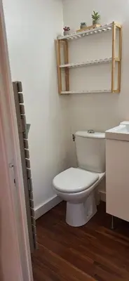 Salle de bains dans l'établissement Le Robec studio centre Rouen 