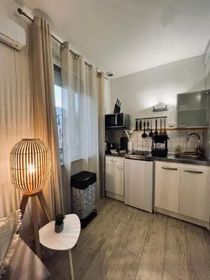 Cuisine ou kitchenette dans l'établissement La Mienn'oise