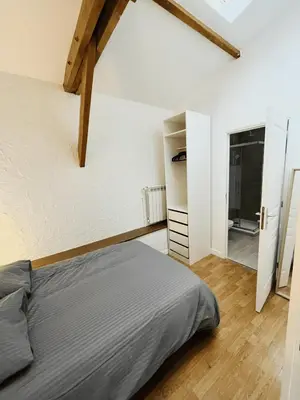 Un ou plusieurs lits dans un hébergement de l'établissement Appartement Hyper Centre Rouen