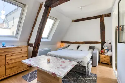 Un ou plusieurs lits dans un hébergement de l'établissement Appartement dans l'hypercentre de Rouen