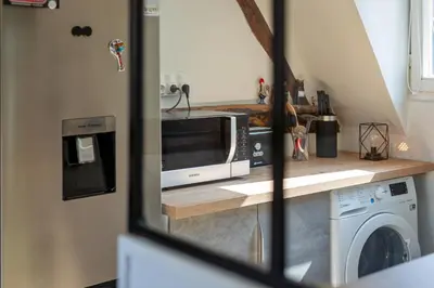 Cuisine ou kitchenette dans l'établissement Appartement dans l'hypercentre de Rouen