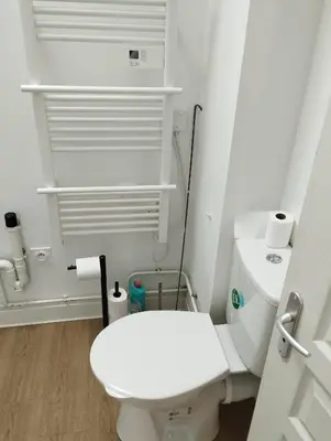 Salle de bains dans l'établissement Appartement Cosy proche de Rouen
