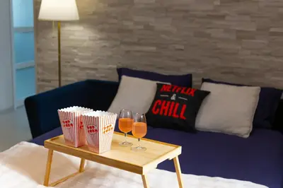 Boissons dans l'établissement Movie Prestige - Elegant - Moderne - Netflix avec VidéoProjecteur - Stationnement facile