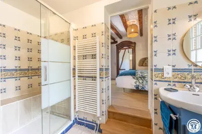 Salle de bains dans l'établissement Le logis du cliquet