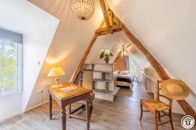 Coin salon dans l'établissement Le logis du cliquet