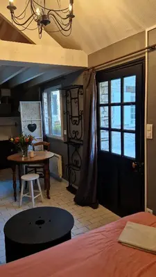 Un ou plusieurs lits dans un hébergement de l'établissement La Canotière - Petite maison pour 2 personnes à Vienne en Arthies