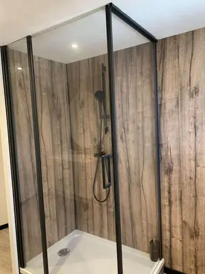 Salle de bains dans l'établissement Les Reinettes