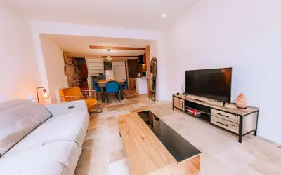 Télévision ou salle de divertissement dans l'établissement Félin pour l'Autre - Spa