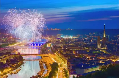 Vue générale sur Rouen ou vue de la ville depuis l'appartement