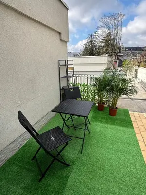 Jardin de l'établissement Agréable studio avec terrasse