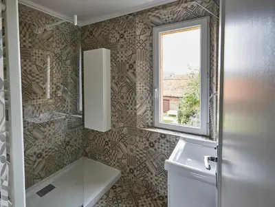 Salle de bains dans l'établissement Gite de l'abreuvoir N 2 pour 8 personnes